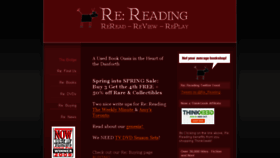 What Rereading.ca website looked like in 2016 (8 years ago)
