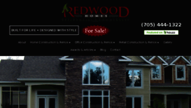 What Redwoodhomes.ca website looked like in 2016 (8 years ago)