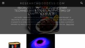 What Researchgoddess.com website looked like in 2016 (9 years ago)