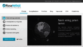 What Rizsanelkul.hu website looked like in 2016 (8 years ago)