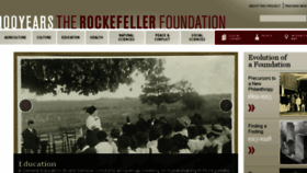 What Rockefeller100.org website looked like in 2016 (8 years ago)