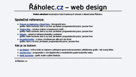 What Raholec.cz website looked like in 2016 (8 years ago)