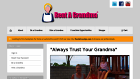 What Rentagrandma.com website looked like in 2016 (7 years ago)