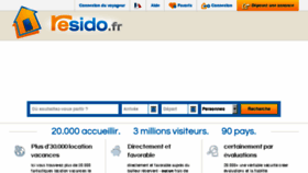 What Resido.fr website looked like in 2016 (8 years ago)