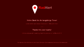 What Radalert.de website looked like in 2016 (7 years ago)