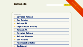 What Raklap.de website looked like in 2016 (8 years ago)