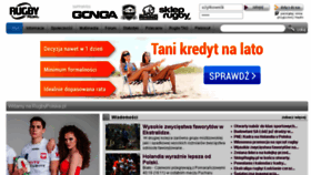 What Rugbypolska.pl website looked like in 2016 (7 years ago)