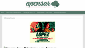 What Respuestasapensar.com website looked like in 2016 (8 years ago)