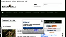 What Record-eagle.com website looked like in 2016 (7 years ago)