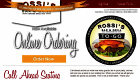 What Rossisbarandgrill.com website looked like in 2016 (7 years ago)