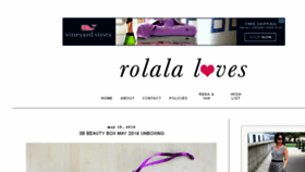What Rolalaloves.com website looked like in 2016 (8 years ago)