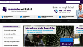 What Raamfolie-winkel.nl website looked like in 2016 (7 years ago)