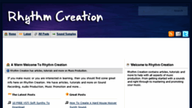 What Rhythmcreation.com website looked like in 2016 (7 years ago)