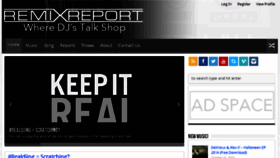 What Remixreport.com website looked like in 2016 (7 years ago)