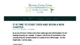 What Runninglovingliving.com website looked like in 2016 (7 years ago)