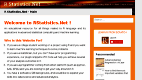What Rstatistics.net website looked like in 2016 (7 years ago)