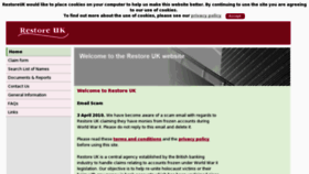 What Restoreuk.org.uk website looked like in 2016 (7 years ago)