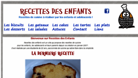 What Recettesenfants.com website looked like in 2016 (7 years ago)