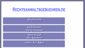 What Rechtsanwaltsgebuehren.de website looked like in 2016 (7 years ago)