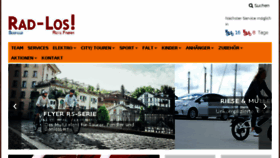 What Radlos.ch website looked like in 2016 (7 years ago)