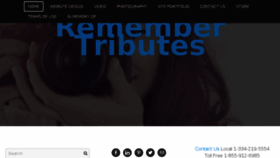 What Remembertributes.com website looked like in 2016 (7 years ago)