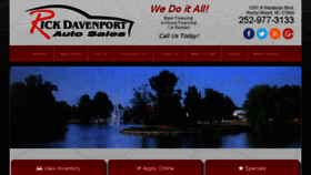 What Rickdavenportauto.com website looked like in 2016 (7 years ago)