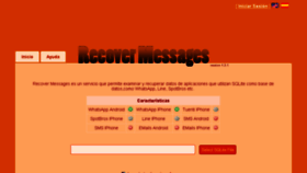 What Recovermessages.com website looked like in 2016 (7 years ago)
