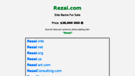 What Rezai.com website looked like in 2016 (7 years ago)