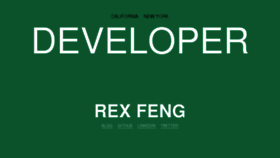 What Rexfeng.com website looked like in 2016 (7 years ago)