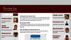 What Reportinglaw.com website looked like in 2016 (7 years ago)