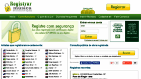 What Registrarmusica.com.br website looked like in 2016 (7 years ago)