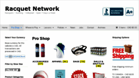 What Racquetnetwork.com website looked like in 2016 (7 years ago)