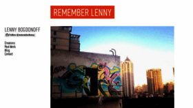 What Rememberlenny.com website looked like in 2016 (7 years ago)