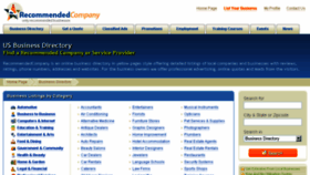What Recommendedcompany.com website looked like in 2016 (7 years ago)
