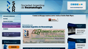 What Reumatologia.org.ar website looked like in 2016 (7 years ago)
