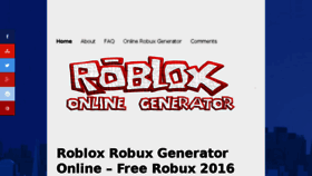 What Robux-generator.net website looked like in 2016 (7 years ago)