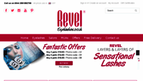 What Reveleyelashes.co.uk website looked like in 2016 (7 years ago)