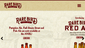 What Rarebirdbeer.com website looked like in 2016 (7 years ago)