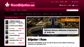What Rombiljetter.se website looked like in 2016 (7 years ago)