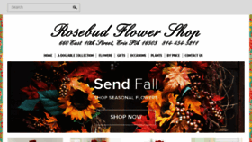 What Rosebudflowershop.com website looked like in 2016 (7 years ago)