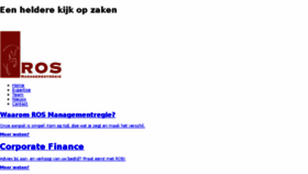 What Ros-regie.nl website looked like in 2016 (7 years ago)