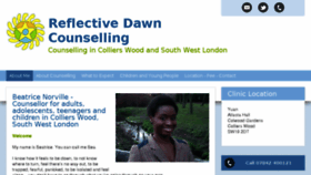 What Reflectivedawncounselling.co.uk website looked like in 2016 (7 years ago)
