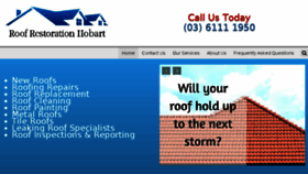 What Roofrestorationhobart.com website looked like in 2016 (7 years ago)