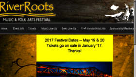 What Riverroots.org website looked like in 2016 (7 years ago)