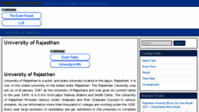 What Rajasthan-university.in website looked like in 2016 (7 years ago)