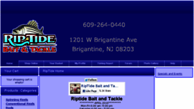 What Riptidebaitandtackle.com website looked like in 2016 (7 years ago)
