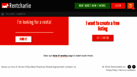 What Rentcharlie.com website looked like in 2016 (7 years ago)