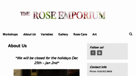 What Roseemporium.net website looked like in 2016 (7 years ago)