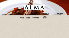 What Restaurantalma.com website looked like in 2016 (7 years ago)