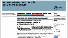 What Reinhard-mohn-institut.de website looked like in 2016 (7 years ago)